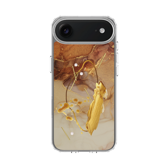 スリムプロテクションケース［ Marble Nuance Painting Brown ］