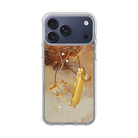 スリムプロテクションケース［ Marble Nuance Painting Brown ］