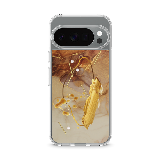 スリムプロテクションケース［ Marble Nuance Painting Brown ］