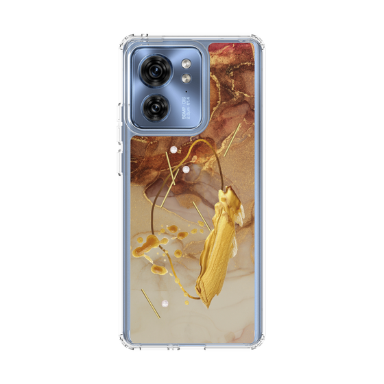 スリムプロテクションケース［ Marble Nuance Painting Brown ］
