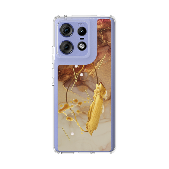 スリムプロテクションケース［ Marble Nuance Painting Brown ］