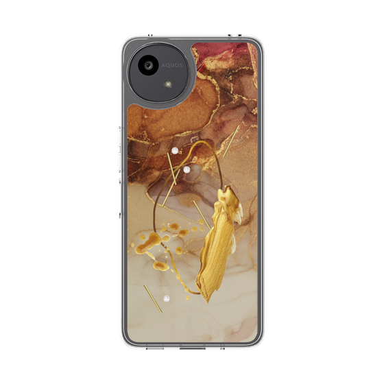 スリムプロテクションケース［ Marble Nuance Painting Brown ］