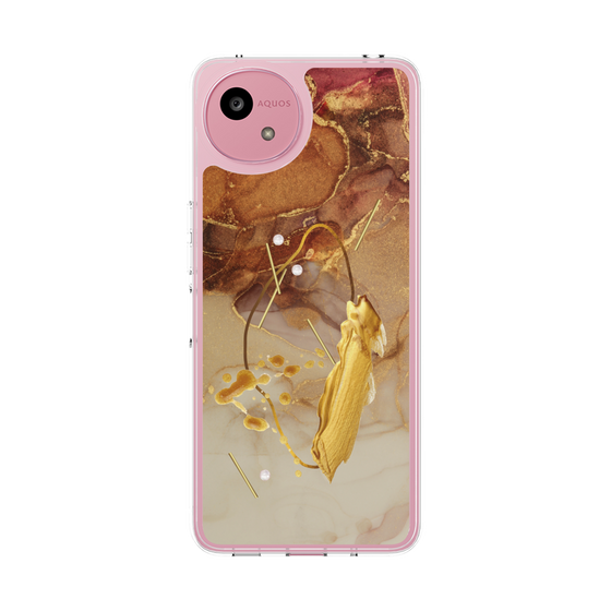 スリムプロテクションケース［ Marble Nuance Painting Brown ］