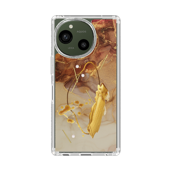 スリムプロテクションケース［ Marble Nuance Painting Brown ］