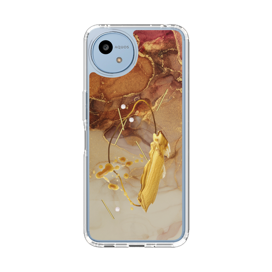 スリムプロテクションケース［ Marble Nuance Painting Brown ］