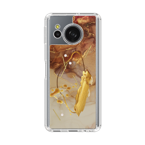 スリムプロテクションケース［ Marble Nuance Painting Brown ］