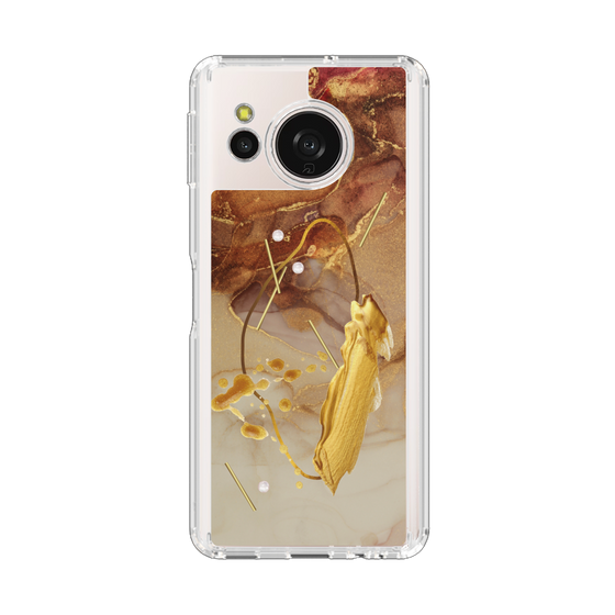 スリムプロテクションケース［ Marble Nuance Painting Brown ］