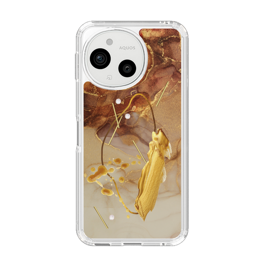 スリムプロテクションケース［ Marble Nuance Painting Brown ］