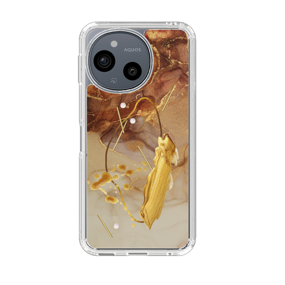 スリムプロテクションケース［ Marble Nuance Painting Brown ］