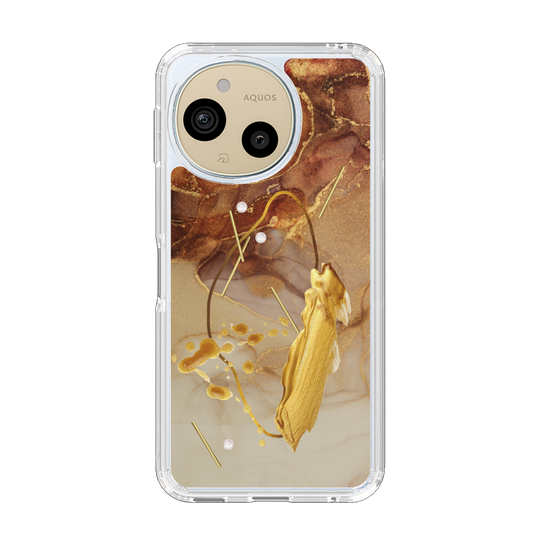 スリムプロテクションケース［ Marble Nuance Painting Brown ］