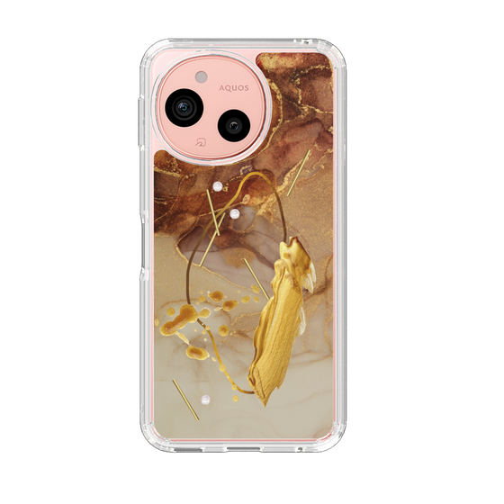 スリムプロテクションケース［ Marble Nuance Painting Brown ］