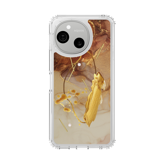 スリムプロテクションケース［ Marble Nuance Painting Brown ］