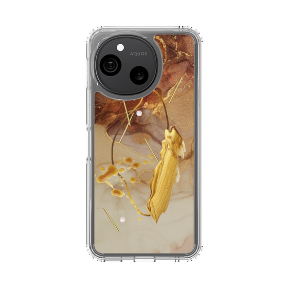 スリムプロテクションケース［ Marble Nuance Painting Brown ］