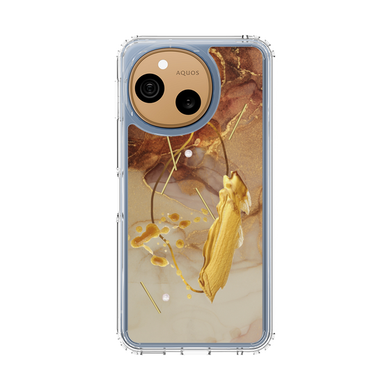 スリムプロテクションケース［ Marble Nuance Painting Brown ］