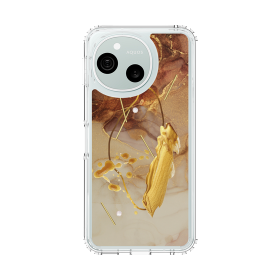 スリムプロテクションケース［ Marble Nuance Painting Brown ］