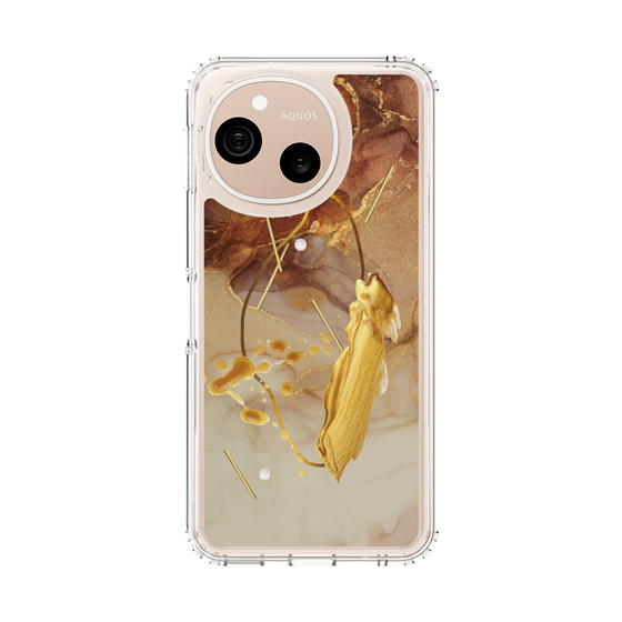 スリムプロテクションケース［ Marble Nuance Painting Brown ］