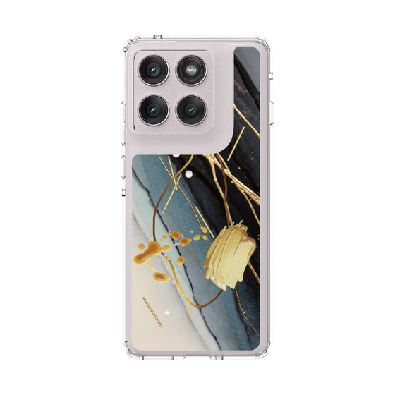 スリムプロテクションケース［ Marble Nuance Painting Black ］