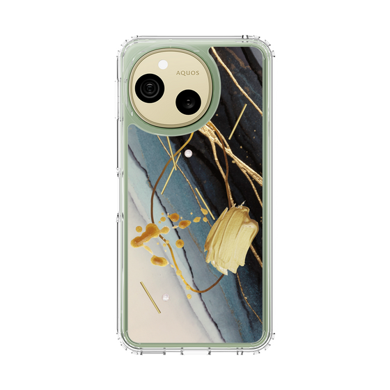 スリムプロテクションケース［ Marble Nuance Painting Black ］