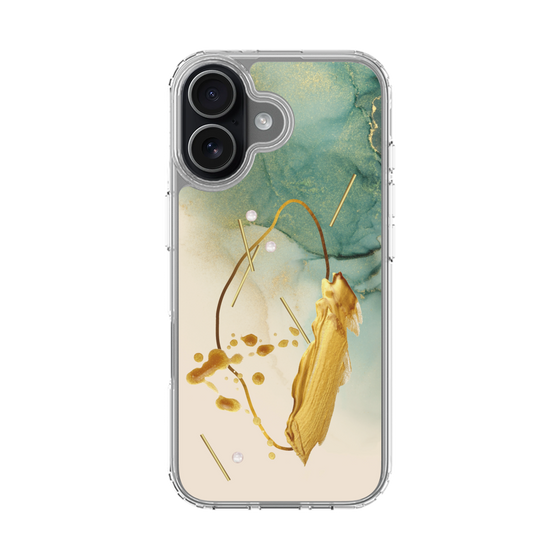 スリムプロテクションケース［ Marble Nuance Painting Green ］