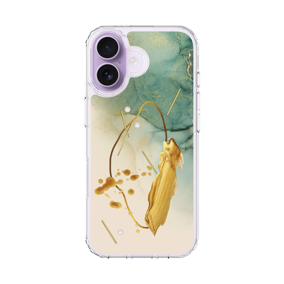 スリムプロテクションケース［ Marble Nuance Painting Green ］