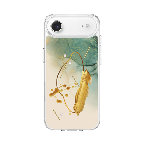 スリムプロテクションケース［ Marble Nuance Painting Green ］