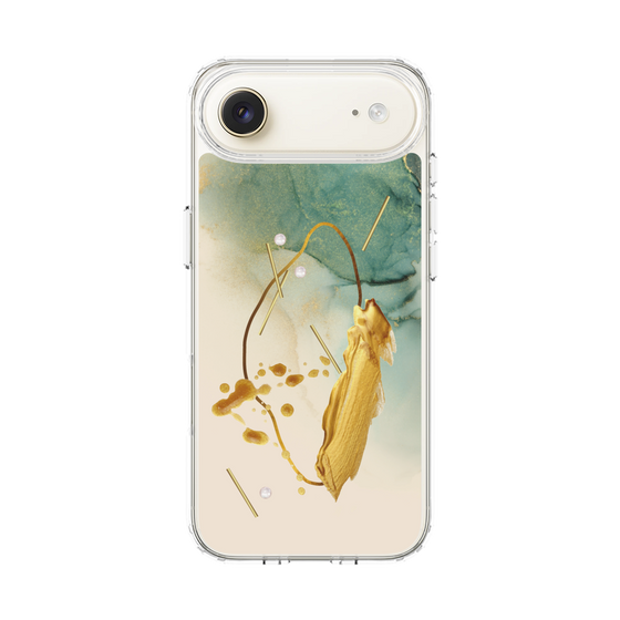 スリムプロテクションケース［ Marble Nuance Painting Green ］