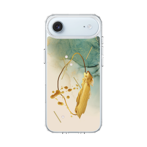 スリムプロテクションケース［ Marble Nuance Painting Green ］