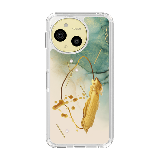 スリムプロテクションケース［ Marble Nuance Painting Green ］