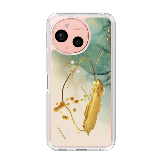 スリムプロテクションケース［ Marble Nuance Painting Green ］