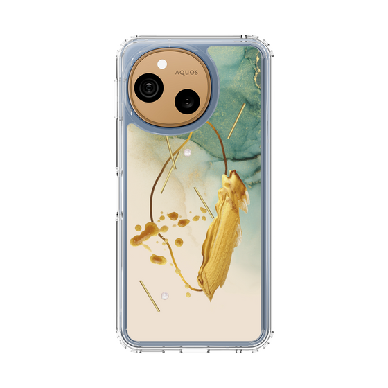 スリムプロテクションケース［ Marble Nuance Painting Green ］