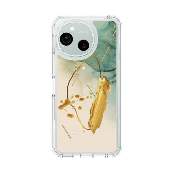 スリムプロテクションケース［ Marble Nuance Painting Green ］