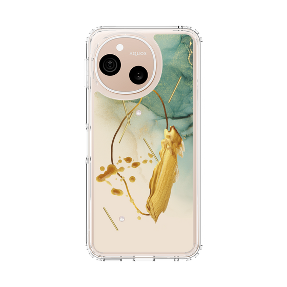 スリムプロテクションケース［ Marble Nuance Painting Green ］