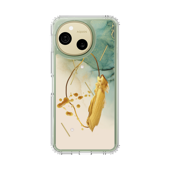 スリムプロテクションケース［ Marble Nuance Painting Green ］