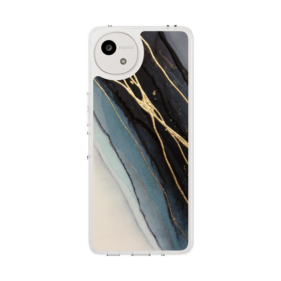 スリムプロテクションケース［ Marble Black ］