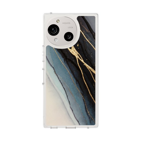 スリムプロテクションケース［ Marble Black ］