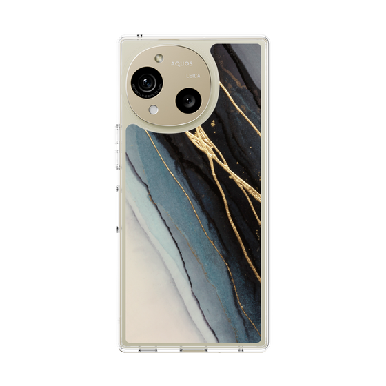 スリムプロテクションケース［ Marble Black ］
