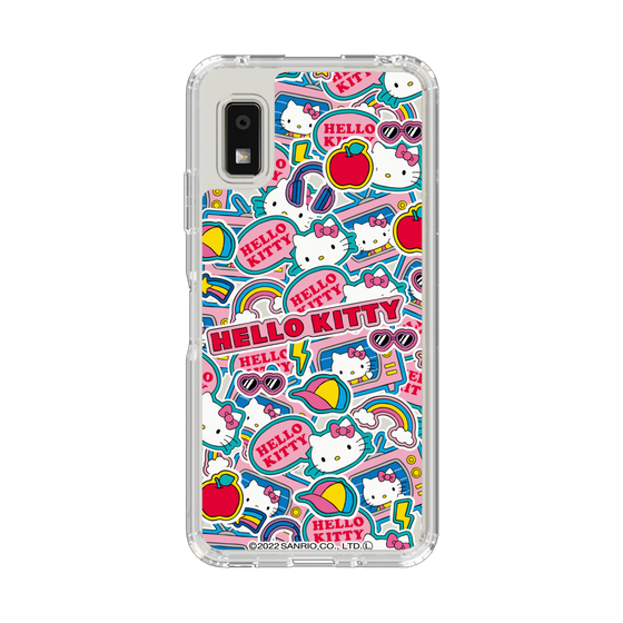 スリムプロテクションケース［ ハローキティ - ステッカー ］