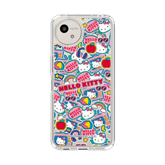 スリムプロテクションケース［ ハローキティ - ステッカー ］