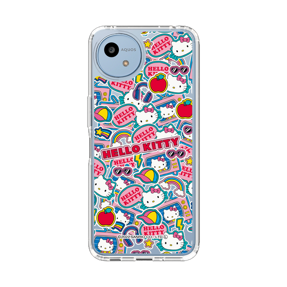 スリムプロテクションケース［ ハローキティ - ステッカー ］