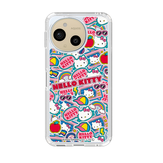 スリムプロテクションケース［ ハローキティ - ステッカー ］