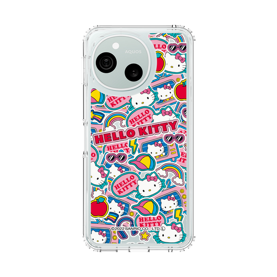 スリムプロテクションケース［ ハローキティ - ステッカー ］