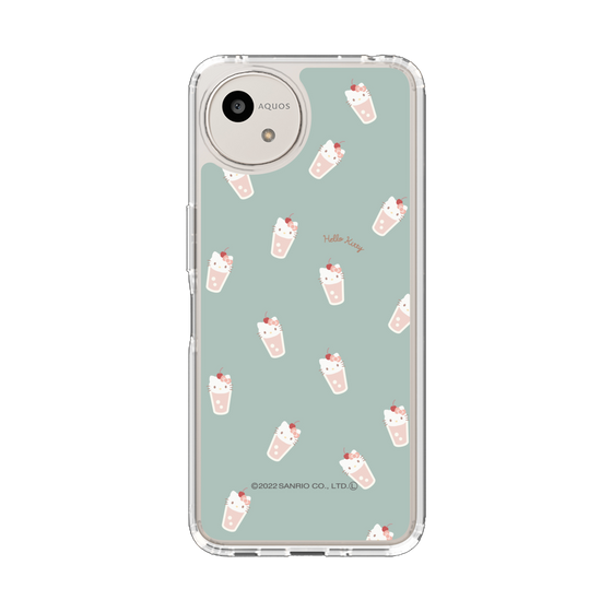 スリムプロテクションケース［ ハローキティ - MXカフェタイム - ジュース - グリーン ］
