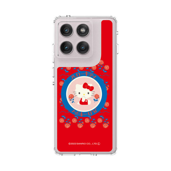 スリムプロテクションケース［ ハローキティ - KT - 昭和レトロ - 丸 - 赤 ］