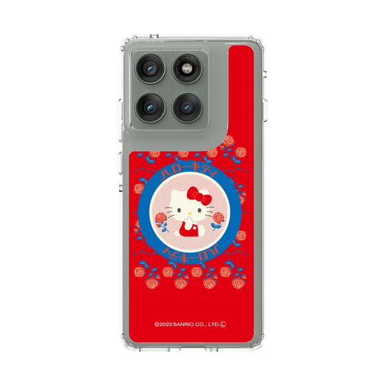 スリムプロテクションケース［ ハローキティ - KT - 昭和レトロ - 丸 - 赤 ］