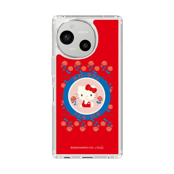 スリムプロテクションケース［ ハローキティ - KT - 昭和レトロ - 丸 - 赤 ］