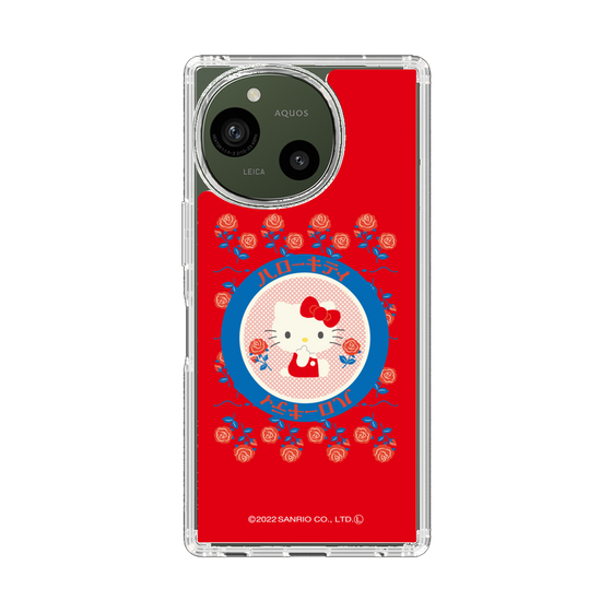 スリムプロテクションケース［ ハローキティ - KT - 昭和レトロ - 丸 - 赤 ］