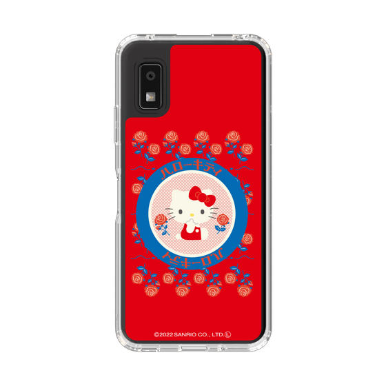 スリムプロテクションケース［ ハローキティ - KT - 昭和レトロ - 丸 - 赤 ］