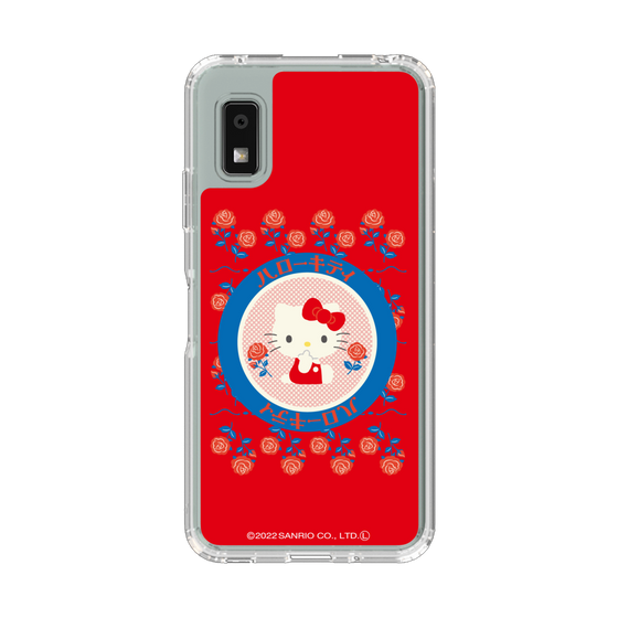 スリムプロテクションケース［ ハローキティ - KT - 昭和レトロ - 丸 - 赤 ］