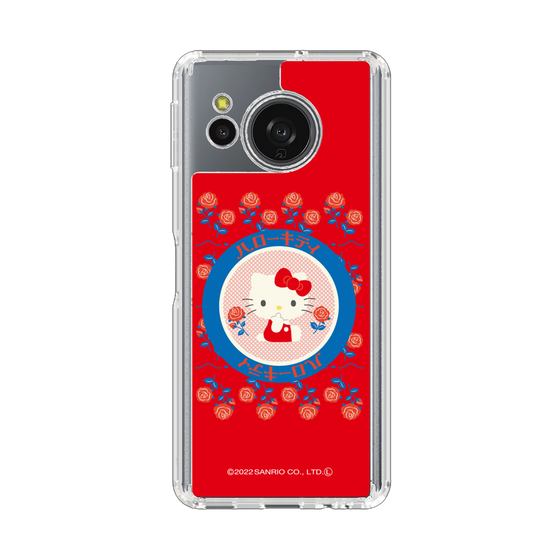 スリムプロテクションケース［ ハローキティ - KT - 昭和レトロ - 丸 - 赤 ］