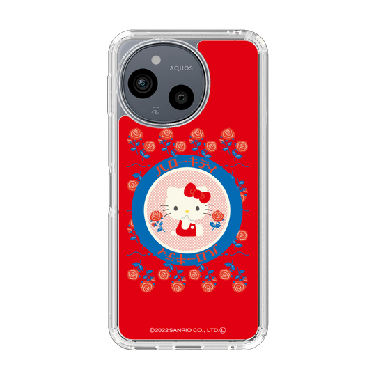 スリムプロテクションケース［ ハローキティ - KT - 昭和レトロ - 丸 - 赤 ］